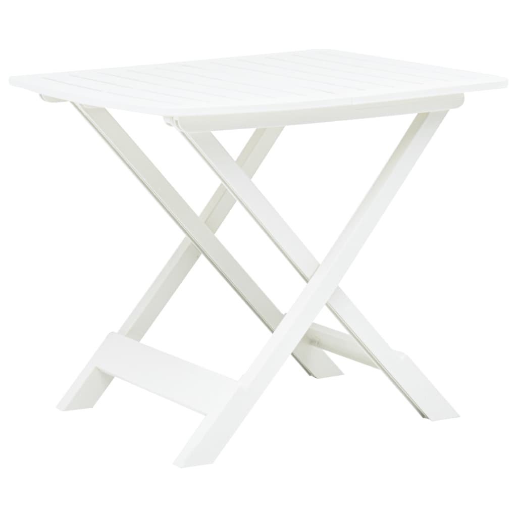 Folding Patio Table White 31.1"x28.3"x27.6" Plastic