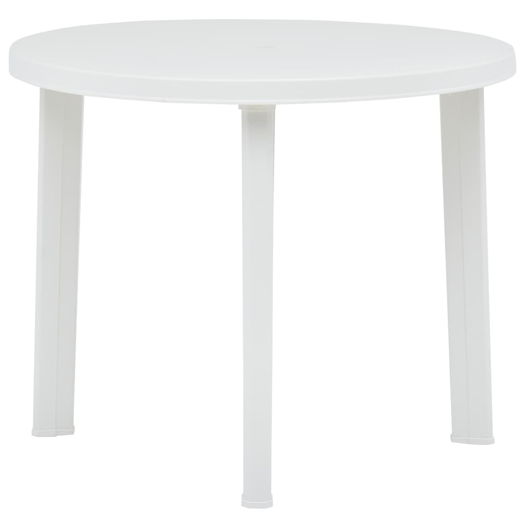 Patio Table White 35" Plastic