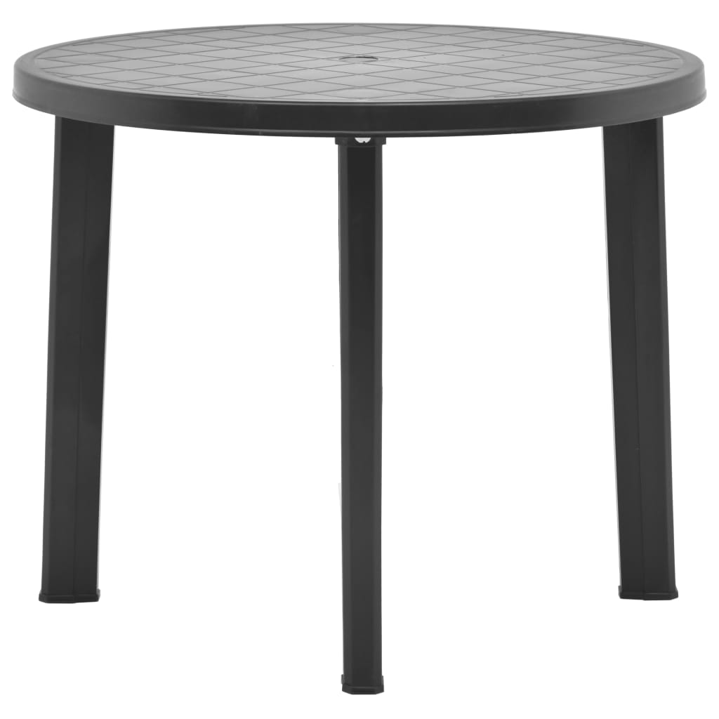 Patio Table Anthracite 35" Plastic