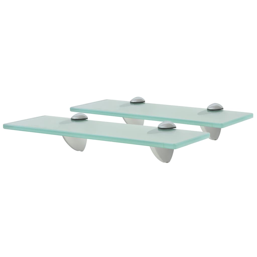 Floating Shelves 2 pcs Glass 11.8"x3.9" 0.3"