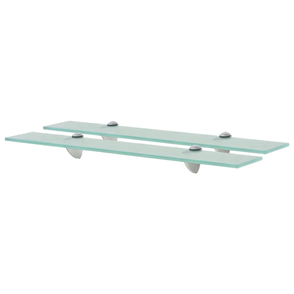 Floating Shelves 2 pcs Glass 23.6"x7.9" 0.3"