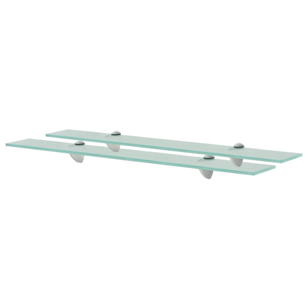 Floating Shelves 2 pcs Glass 27.6"x7.9" 0.3"
