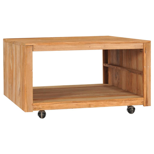 Coffee Table 31.5"x31.5"x15.7" Solid Teak Wood