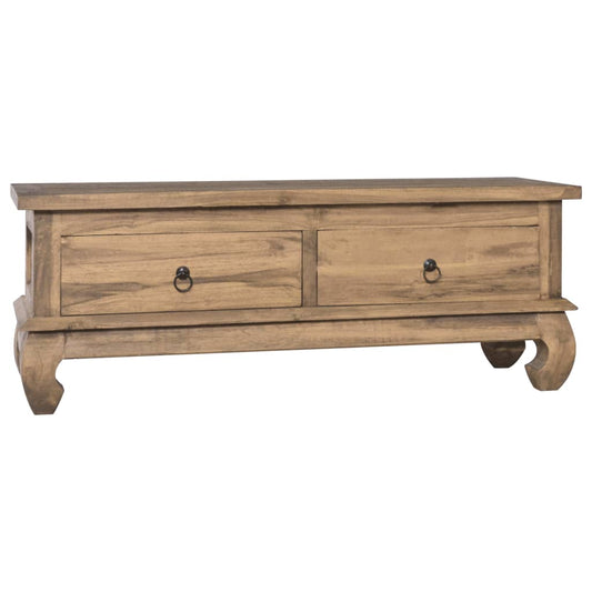 TV Cabinet 43.3"x13.8"x15.7" Solid Teak Wood