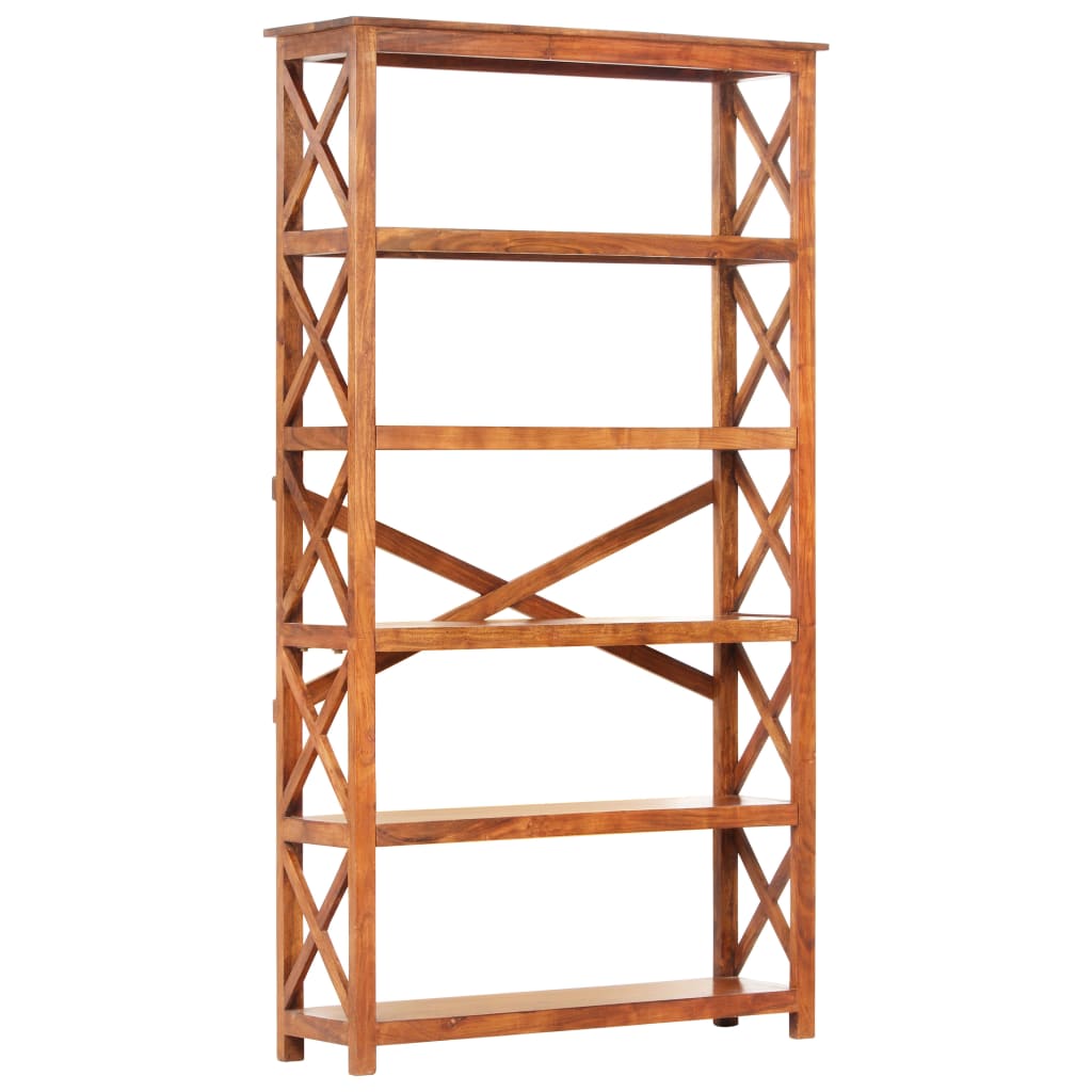 Bookshelf 39.4"x11.8"x70.9" Solid Acacia Wood Honey Finish