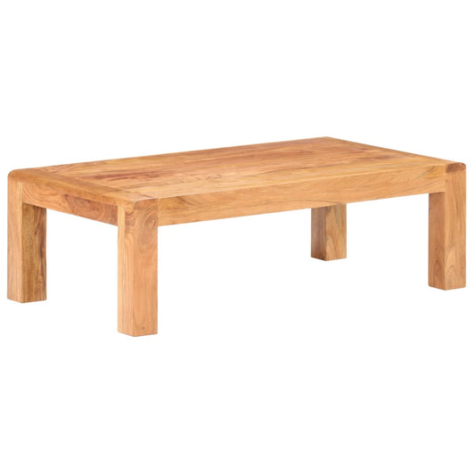 Coffee Table 43.3"x23.6"x13.8" Solid Acacia Wood in Honey Finish