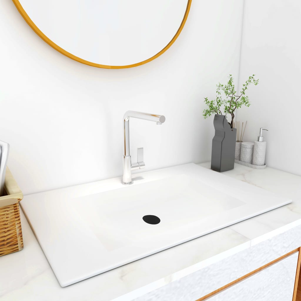 Built-in Wash Basin 31.5"x18.1"x5.1" SMC White