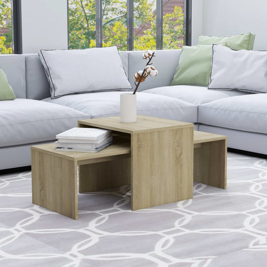 Coffee Table Set Sonoma Oak 39.4"x18.9"x15.7" Engineered Wood