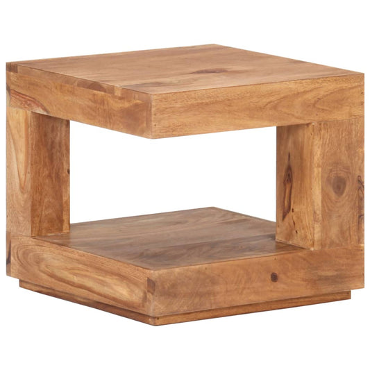Coffee Table 17.7"x17.7"x15.7" Solid Wood Acacia