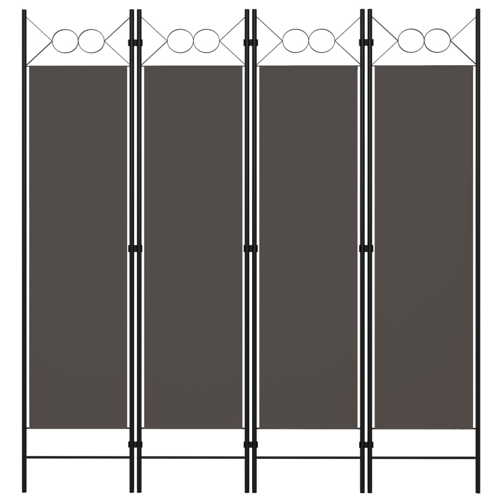 4-Panel Room Divider Anthracite 63"x70.9"