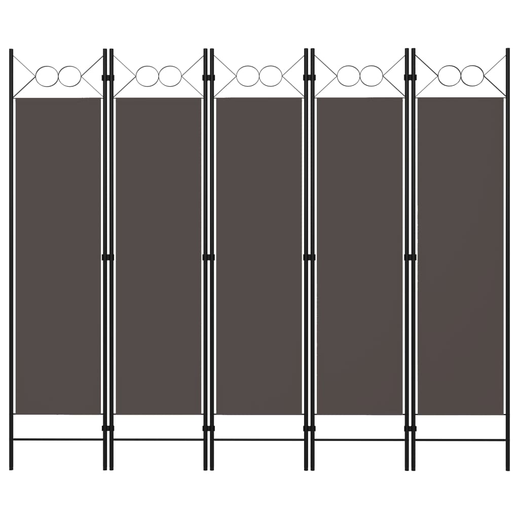 5-Panel Room Divider Anthracite 78.7"x70.9"