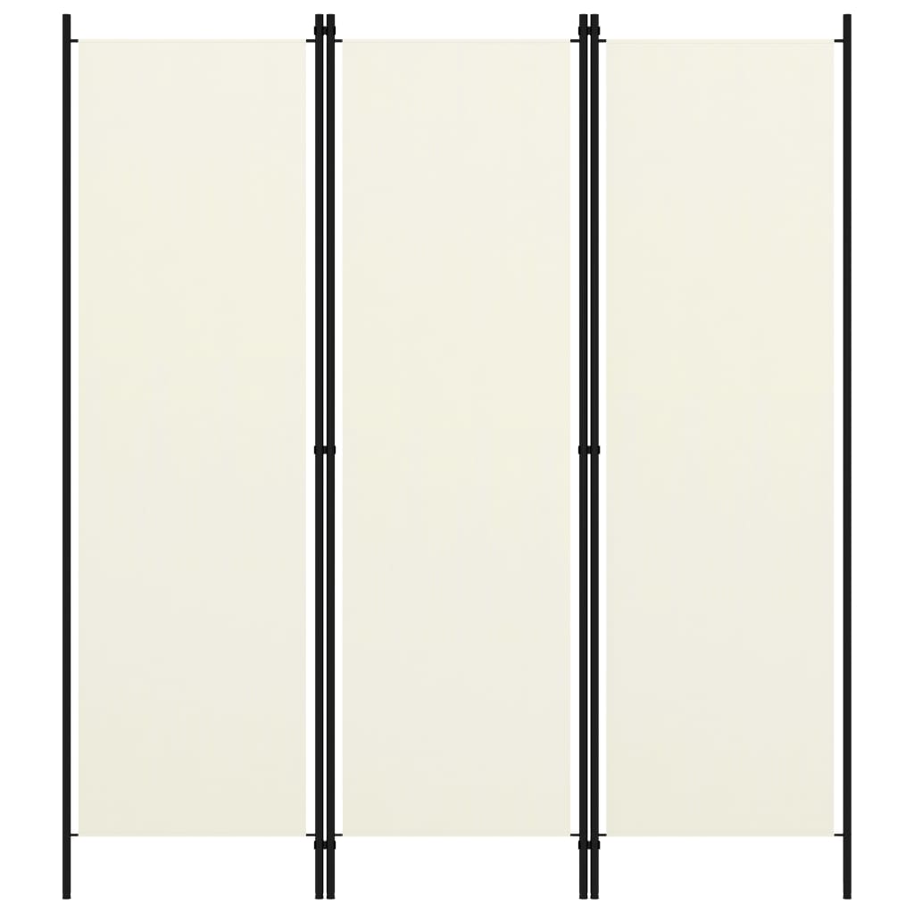 3-Panel Room Divider Cream White 59.1"x70.9"