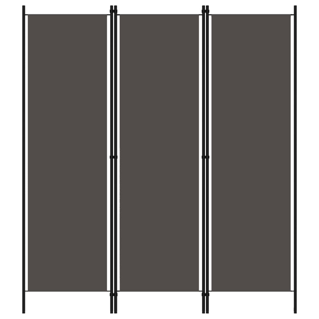 3-Panel Room Divider Anthracite 59.1"x70.9"