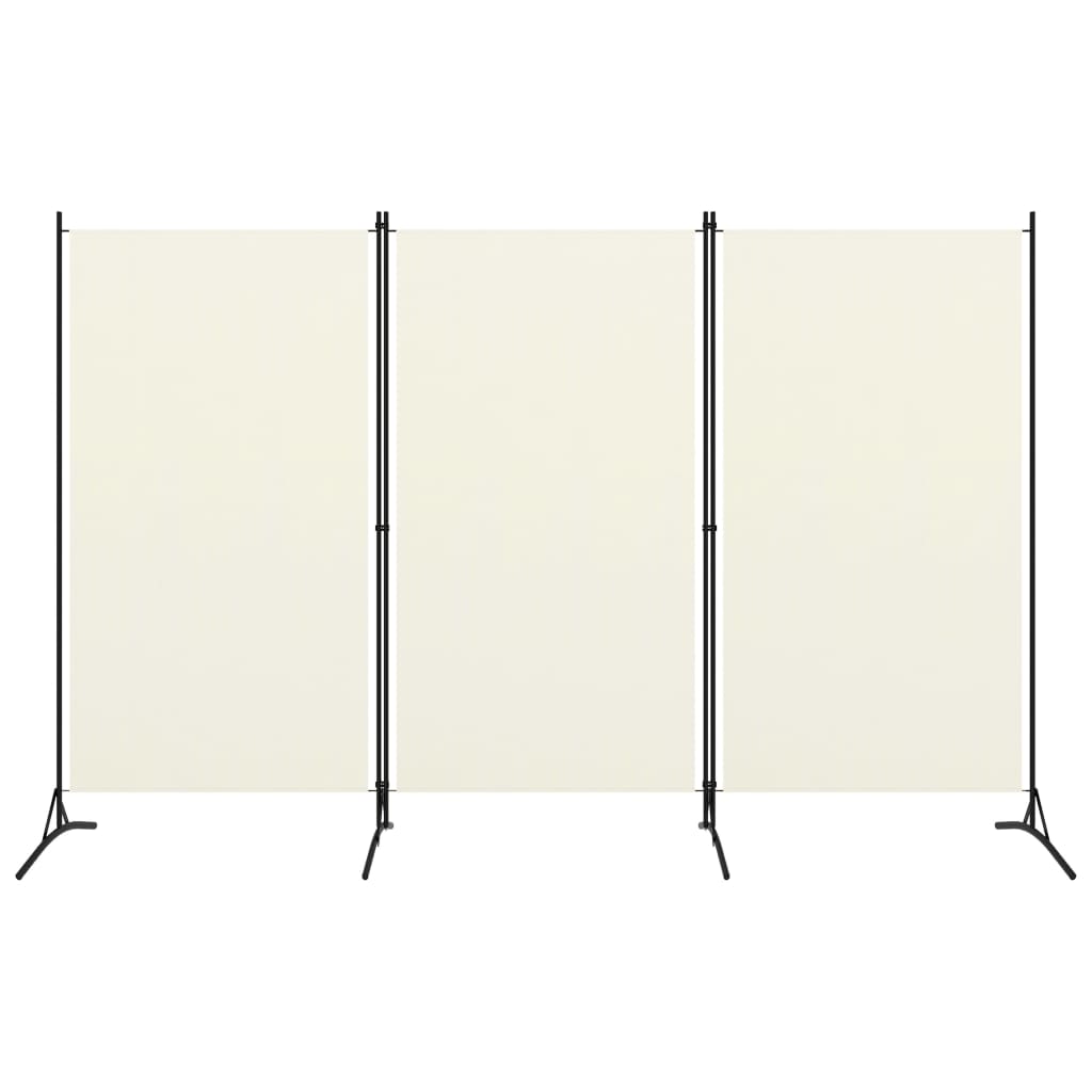 3-Panel Room Divider Cream White 102.4"x70.9"