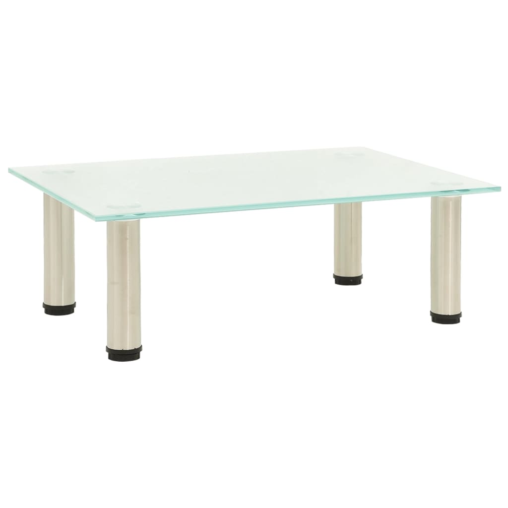 TV Stand Frosted 15.7"x13.8"x6.7" Tempered Glass