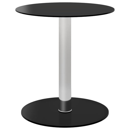 Coffee Table Black 15.7" Tempered Glass