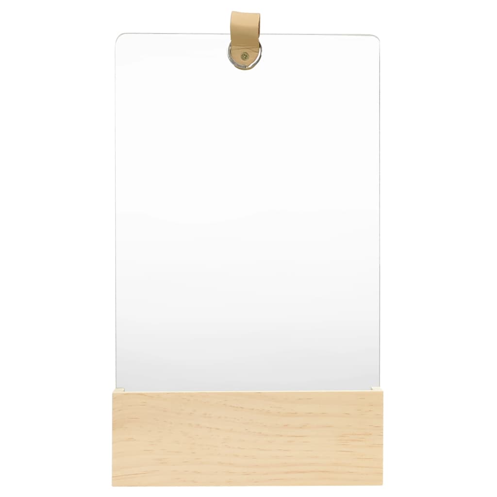 Wall Mirror Solid Pinewood 9.1"x15.6"