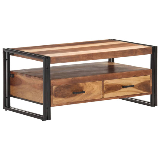 Coffee Table 39.4"x21.7"x17.7" Solid Acacia Wood with Sheesham Finish