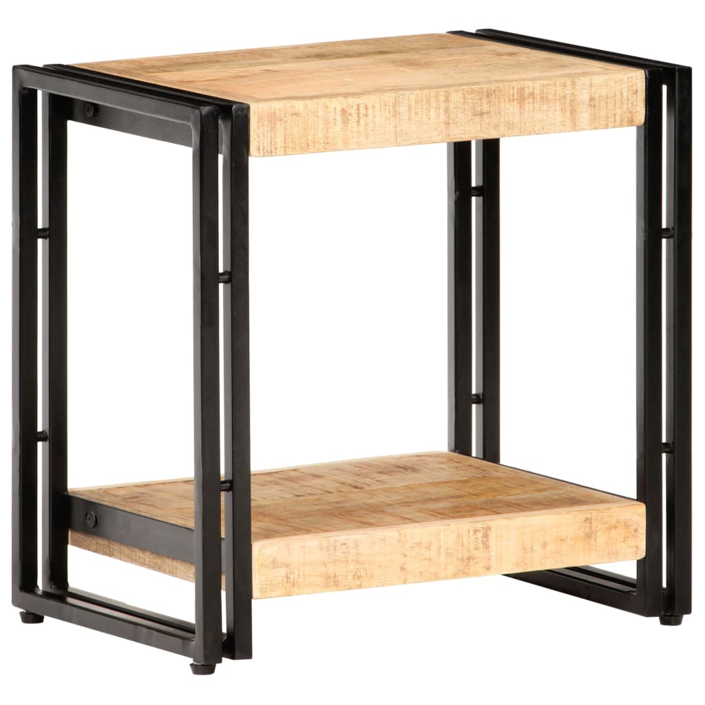 Side Table 15.7"x11.8"x15.7" Rough Mango Wood