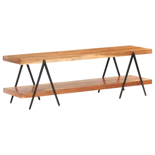 TV Cabinet 63"x15.7"x19.7" Solid Acacia Wood