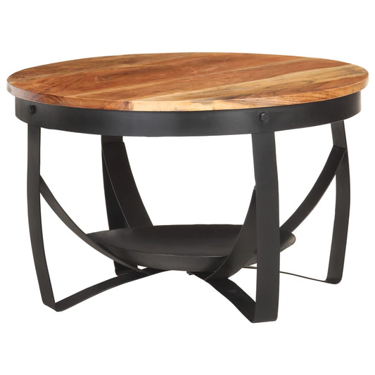 Coffee Table Ø26.8"x16.9" Solid Acacia Wood