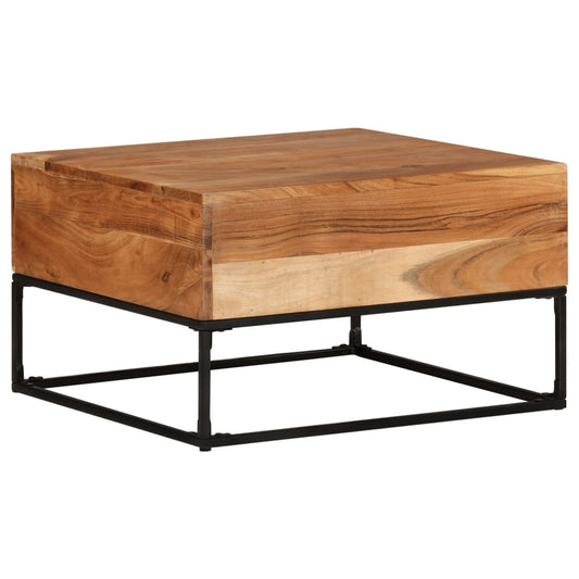 Coffee Table 26.8"x26.8"x16.1" Solid Acacia Wood