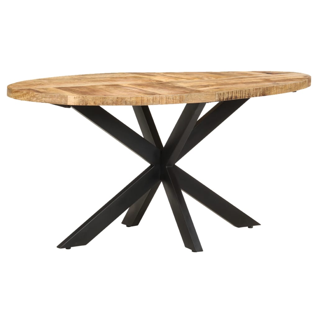 Dining Table 63"x35.4"x29.5" Rough Mango Wood