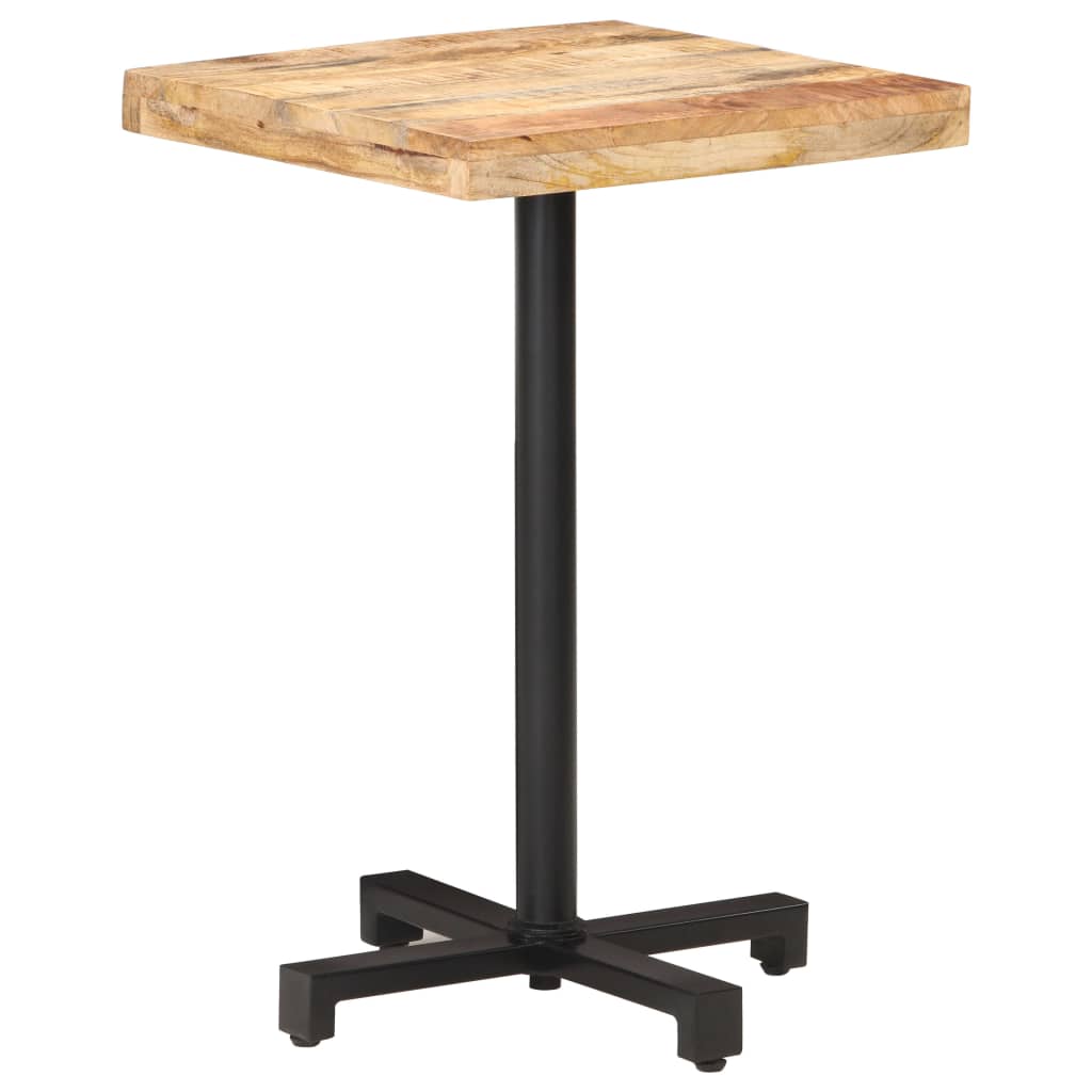 Bistro Table Square 19.7"x19.7"x29.5" Rough Mango Wood