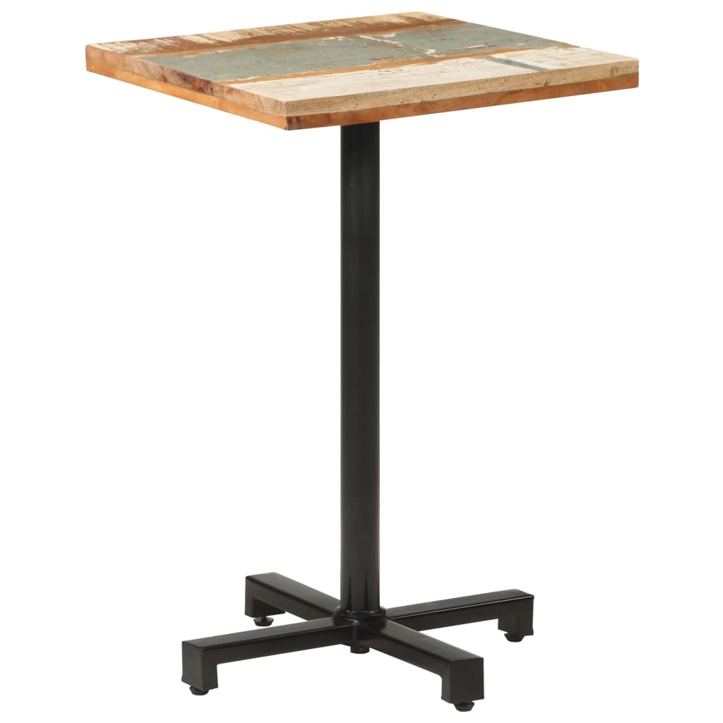 Bistro Table Square 19.7"x19.7"x29.5" Solid Reclaimed Wood