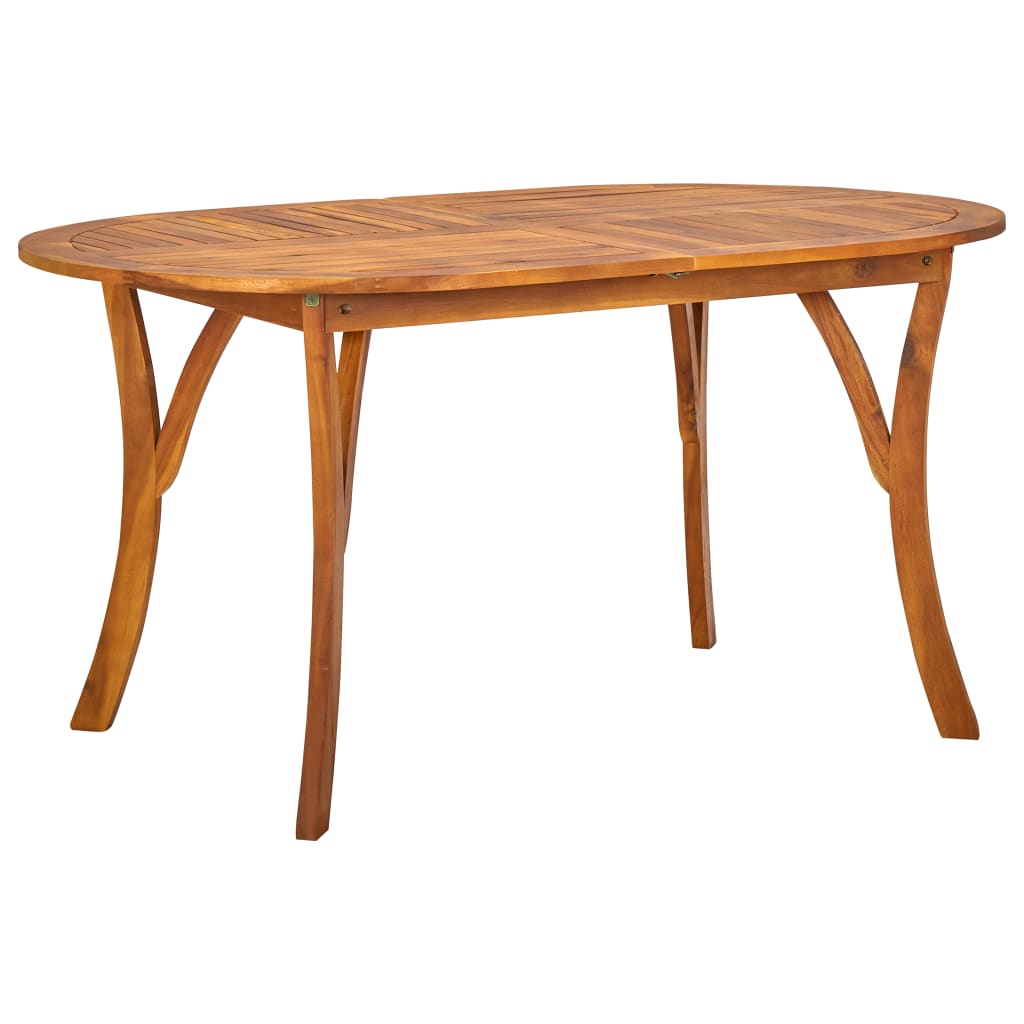 Patio Table 59.1"x35.4"x29.5" Solid Acacia Wood