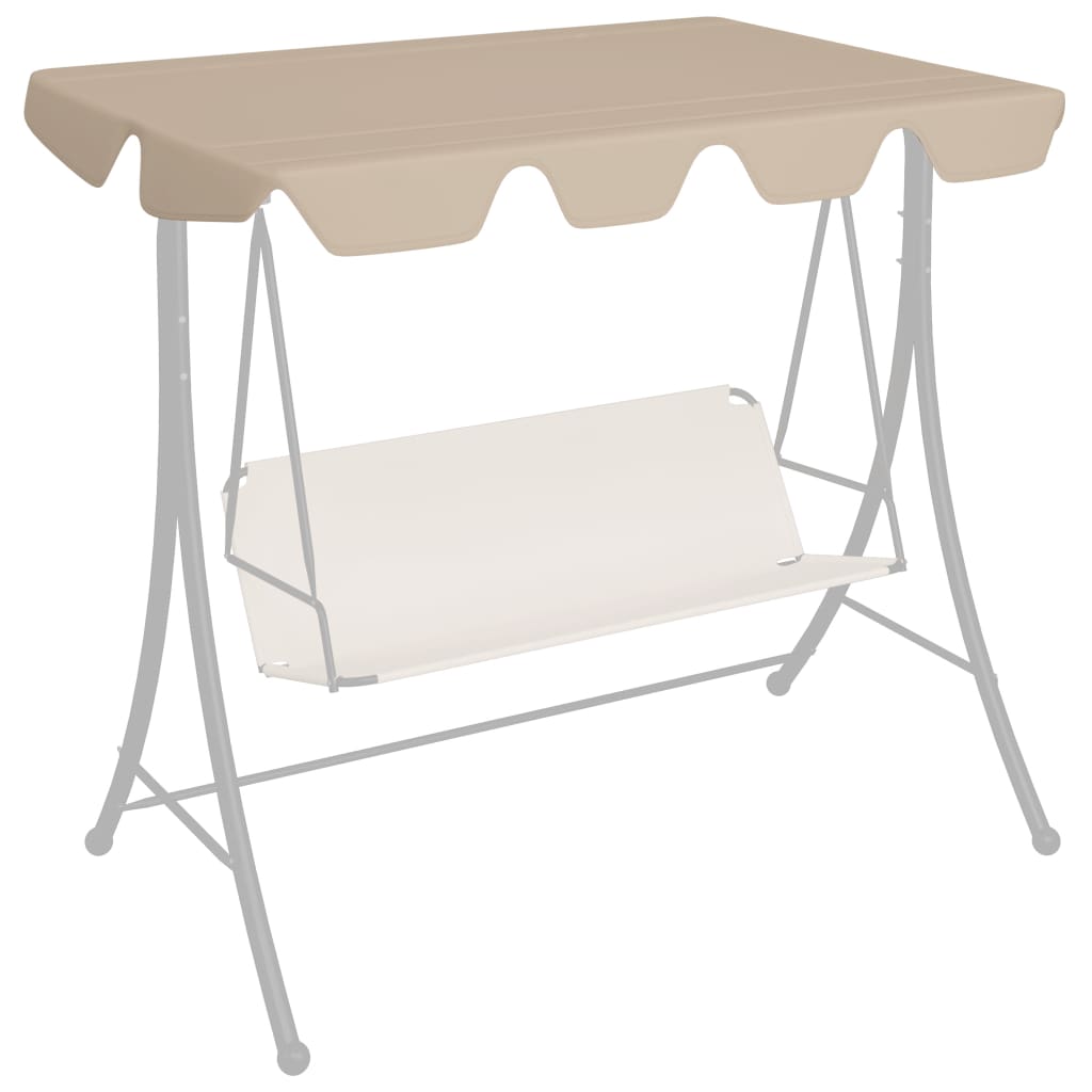 Replacement Canopy for Garden Swing Beige 74"/66.1"x43.3"/57.1"