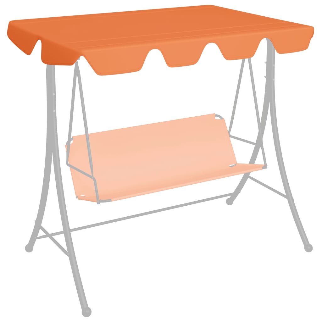 Replacement Canopy for Garden Swing Orange 74"/66.1"x43.3"/57.1"