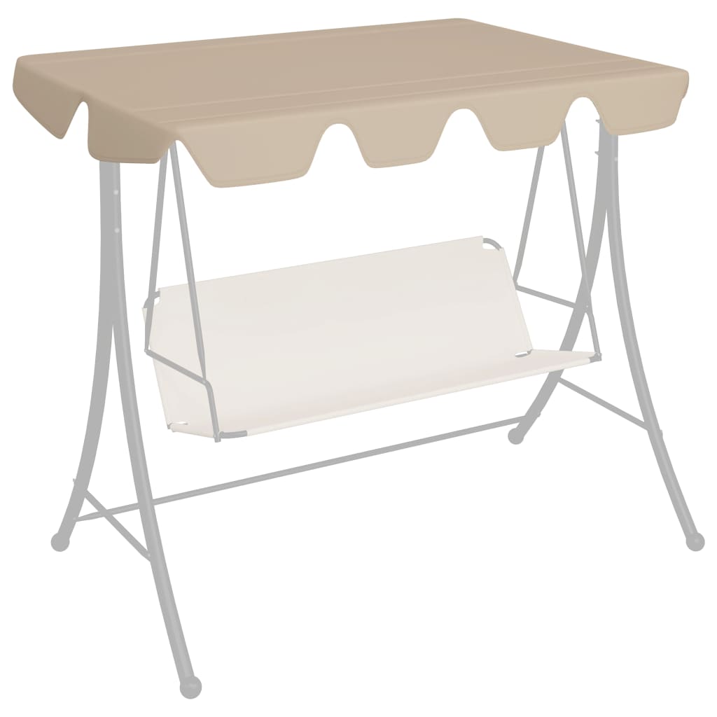 Replacement Canopy for Garden Swing Beige 59.1"/51.2"x27.6"/41.3"