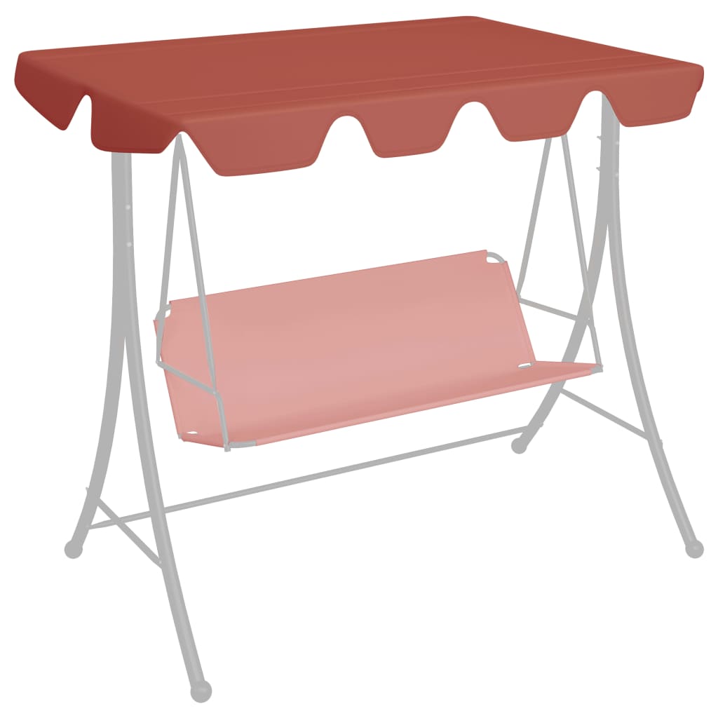Replacement Canopy for Garden Swing Terracotta 59.1"/51.2"x27.6"/41.3"