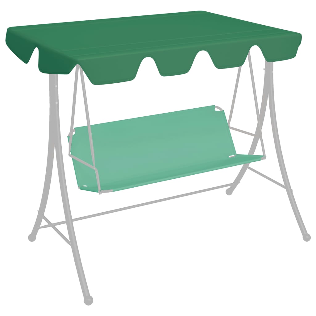 Replacement Canopy for Garden Swing Green 59.1"/51.2"x27.6"/41.3"
