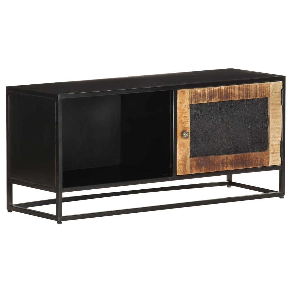 TV Cabinet 35.4"x11.8"x15.7" Rough Mango Wood