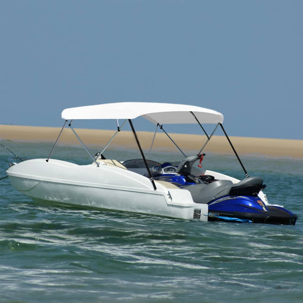 4 Bow Bimini Top White 95.7"x(90.6"-96.1")x53.9"