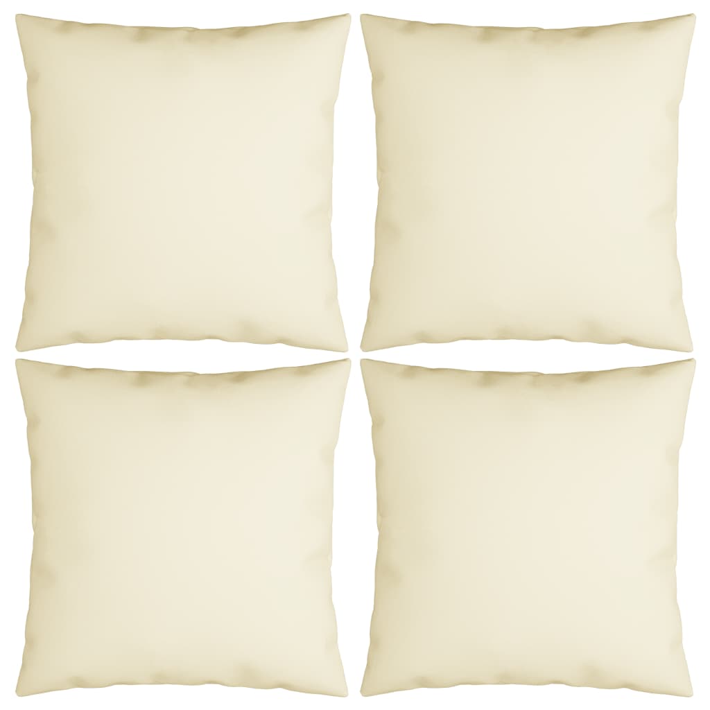 Throw Pillows 4 pcs Cream 23.6"x23.6" Fabric