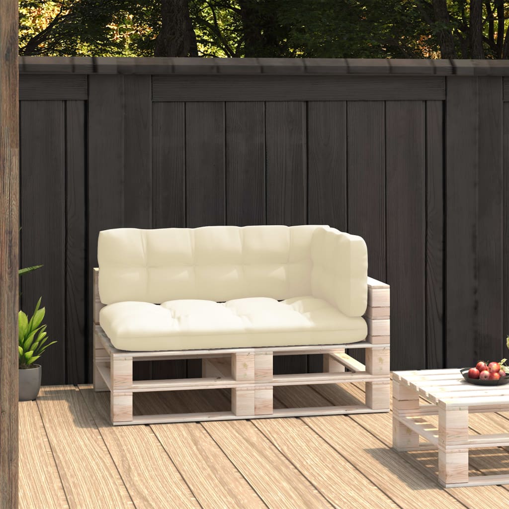 Pallet Sofa Cushions 3 pcs Cream