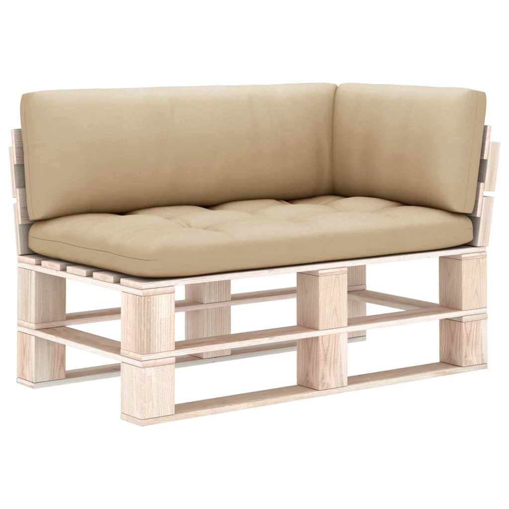 Pallet Sofa Cushions 3 pcs Beige