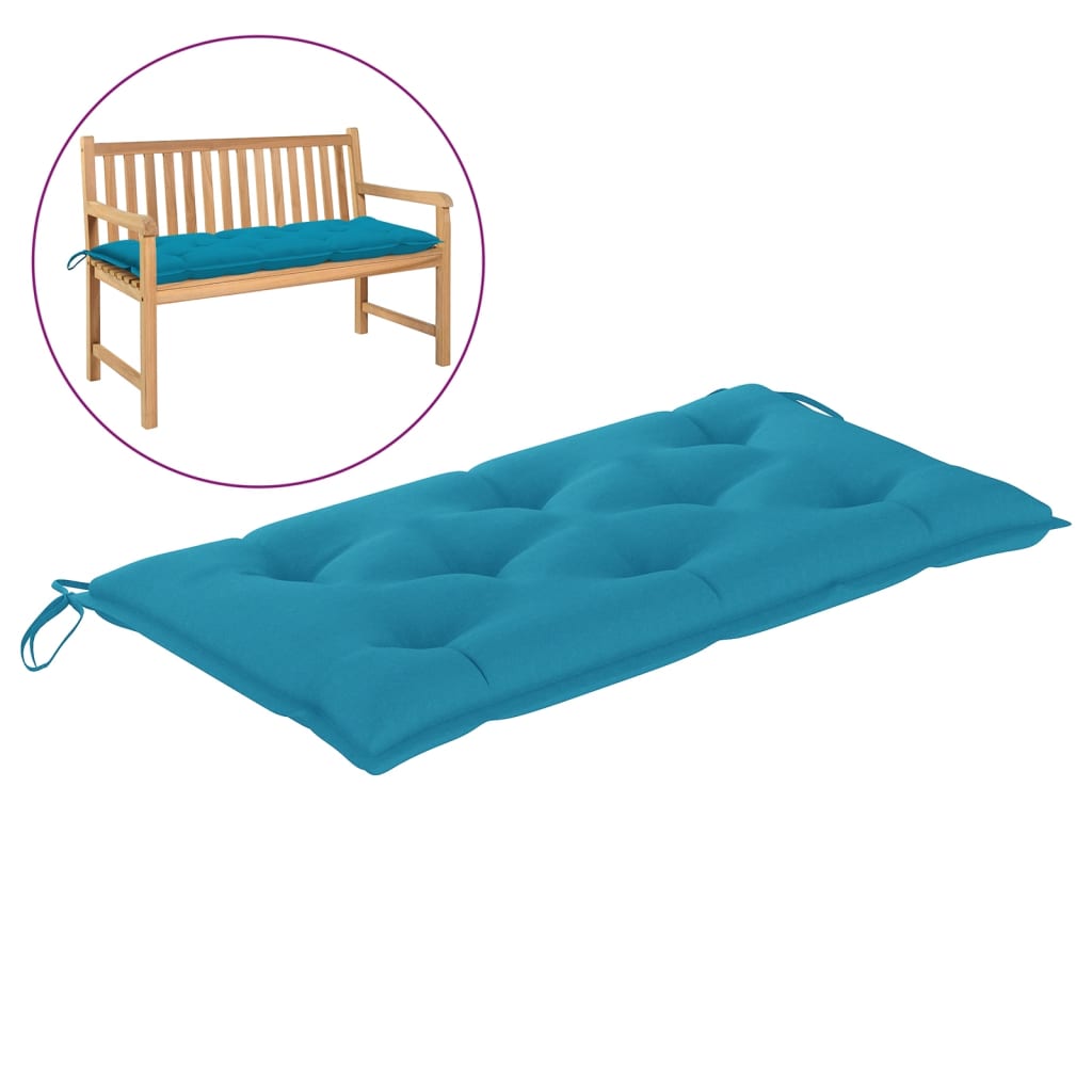 Garden Bench Cushion Light Blue 39.4"x19.7"x 2.8" Fabric