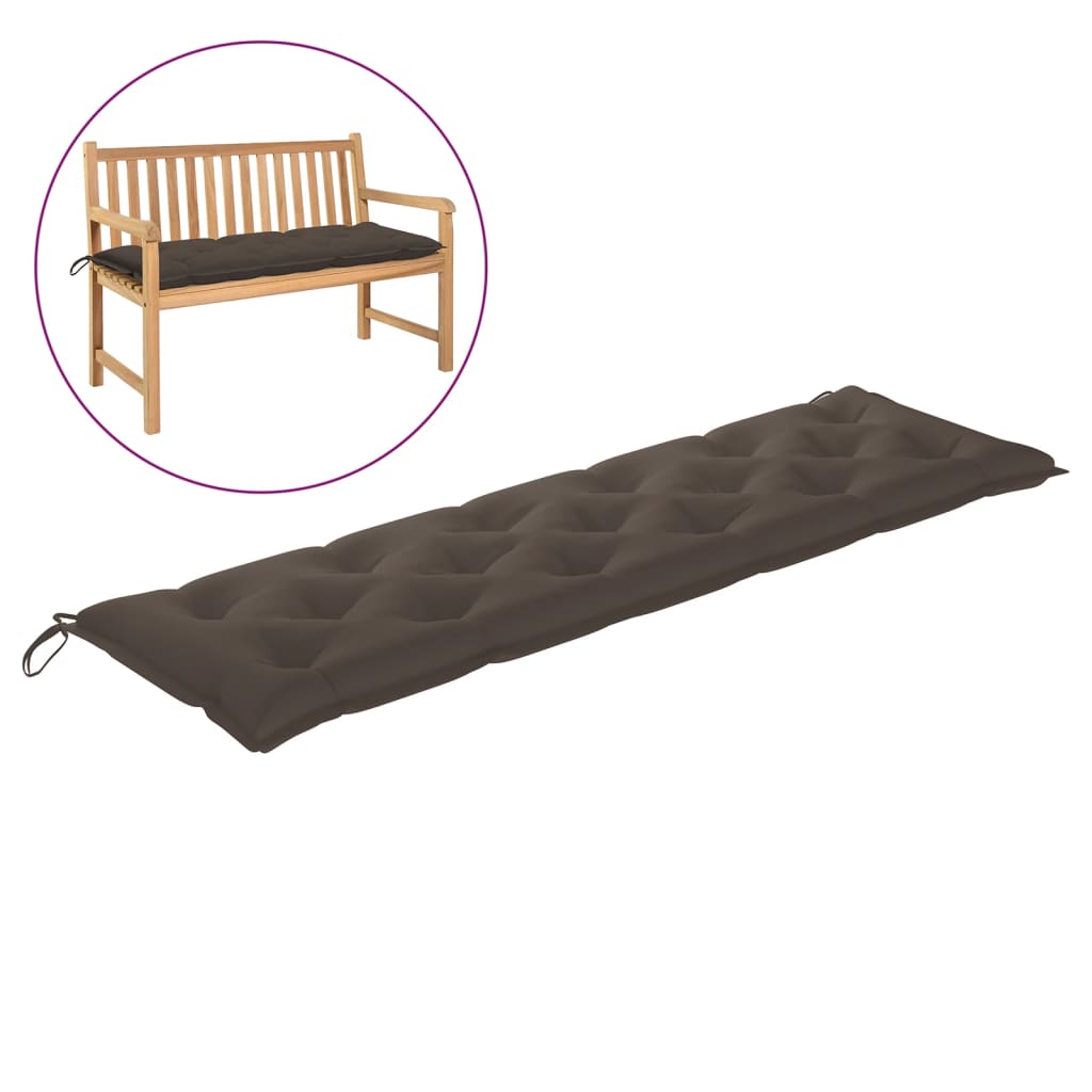 Garden Bench Cushion Taupe 70.9"x19.7"x2.8" Fabric