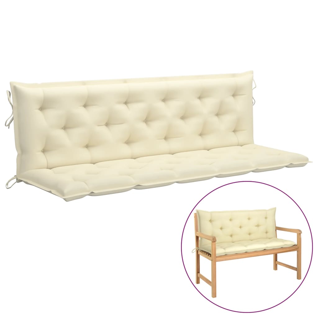 Cushion for Swing Chair Cream White 70.9" Fabric