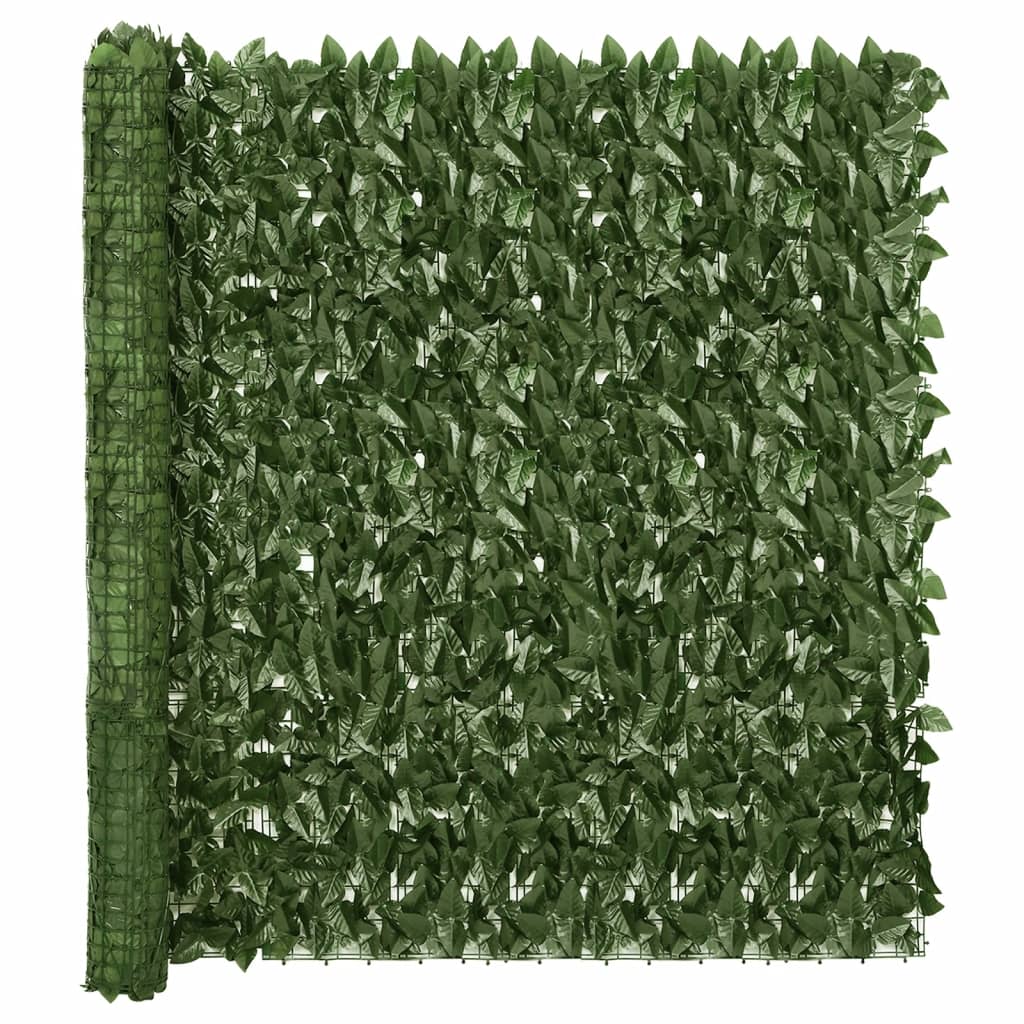 Balcony Screen with Dark Green Leaves 157.5"x59.1"