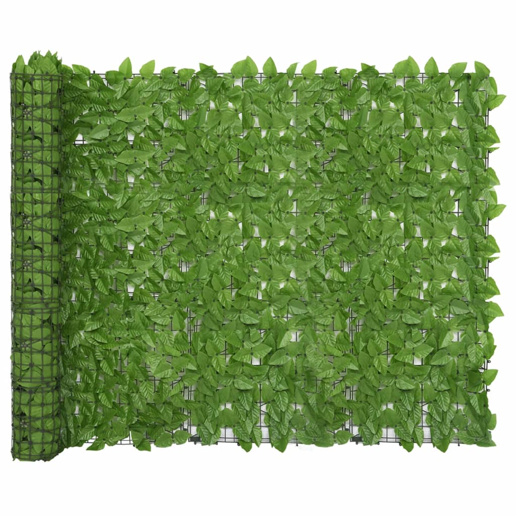 Balcony Screen with Green Leaves 196.9"x59.1"