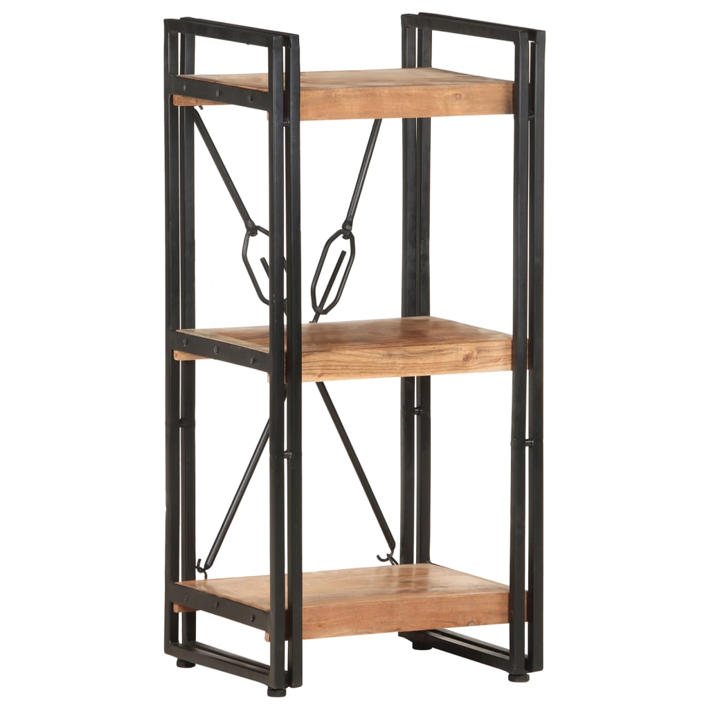 3-Tier Bookcase 15.7"x11.8"x31.5" Solid Acacia Wood