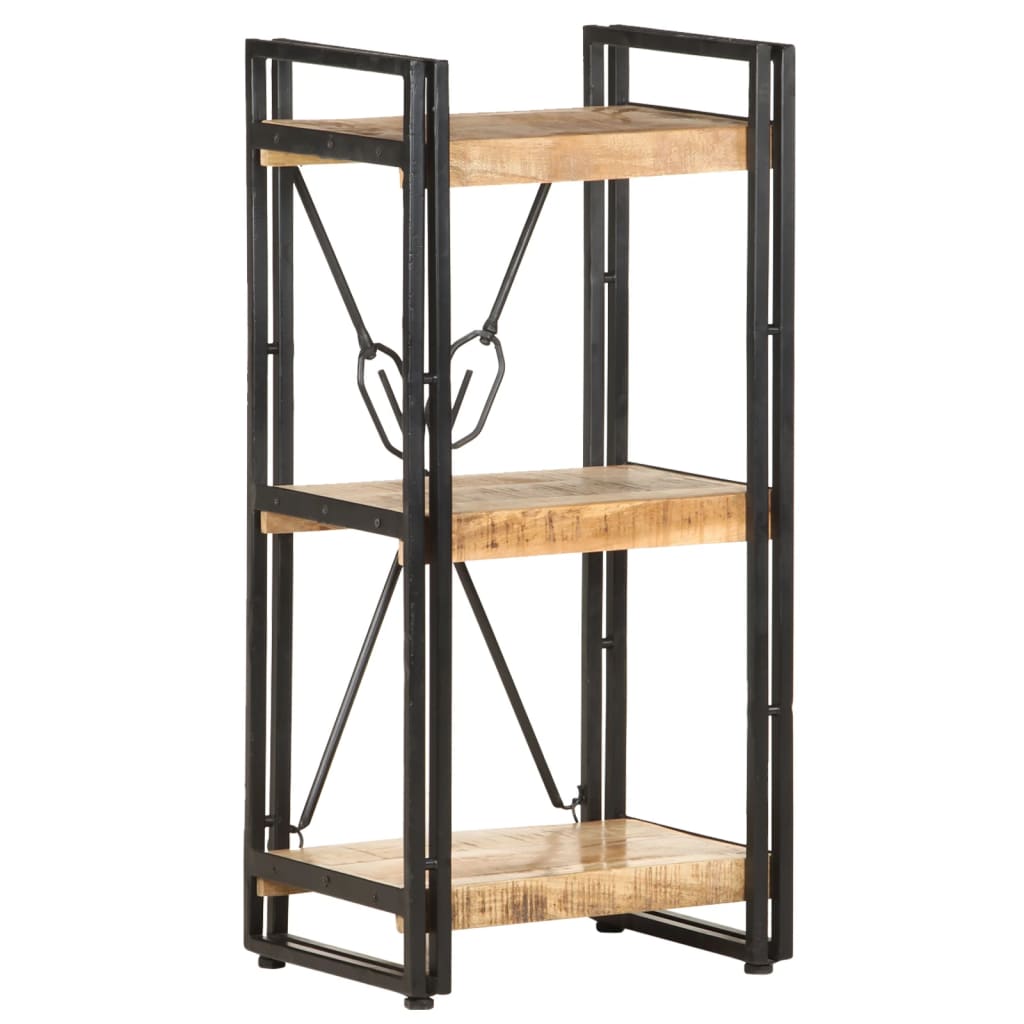 3-Tier Bookcase 15.7"x11.8"x31.5" Solid Mango Wood