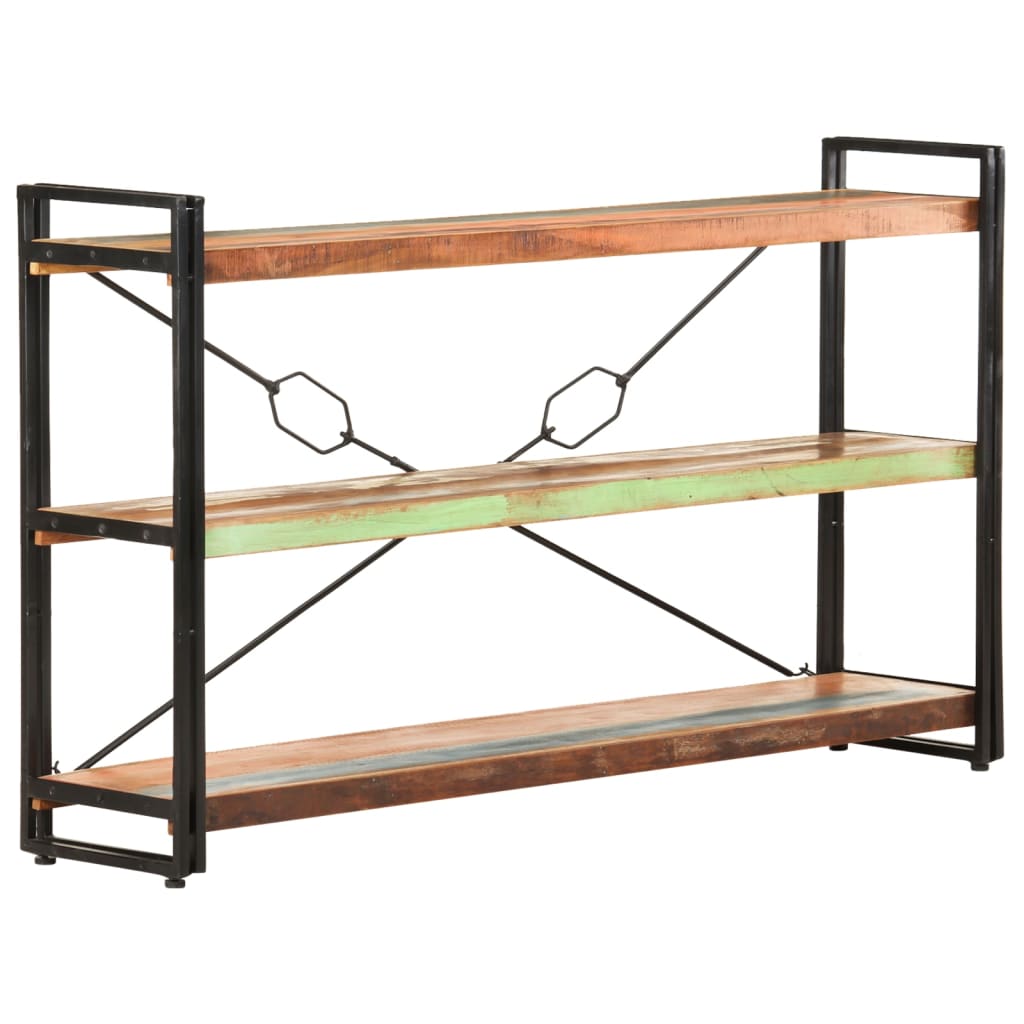 3-Tier Bookcase 55.1"x11.8"x31.5" Solid Reclaimed Wood