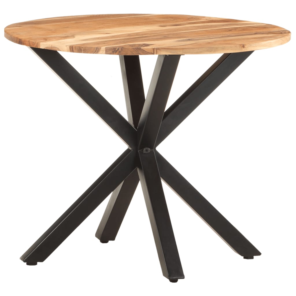 Side Table 26.8"x26.8"x22" Solid Acacia Wood
