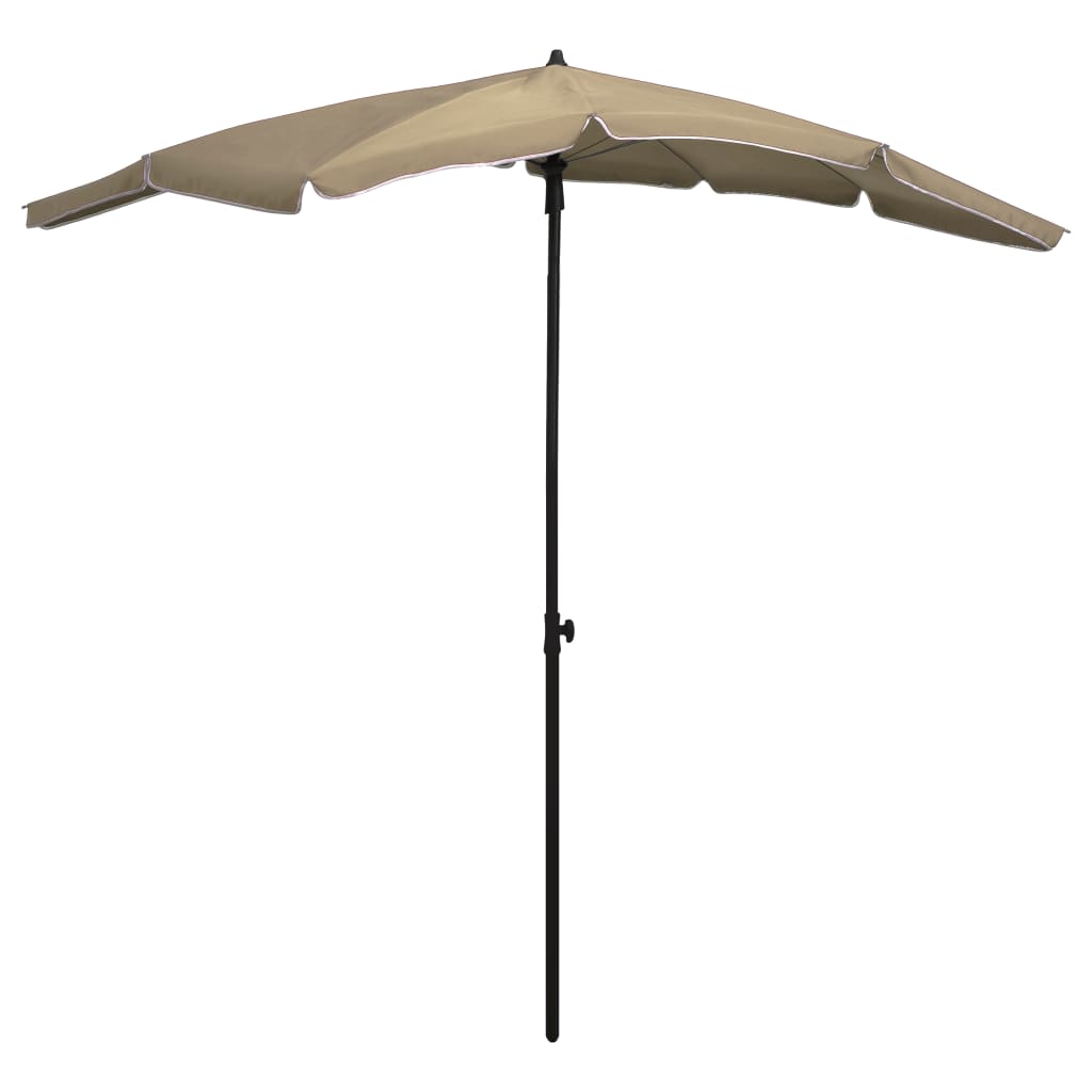 Garden Parasol with Pole 78.7"x51.2" Taupe